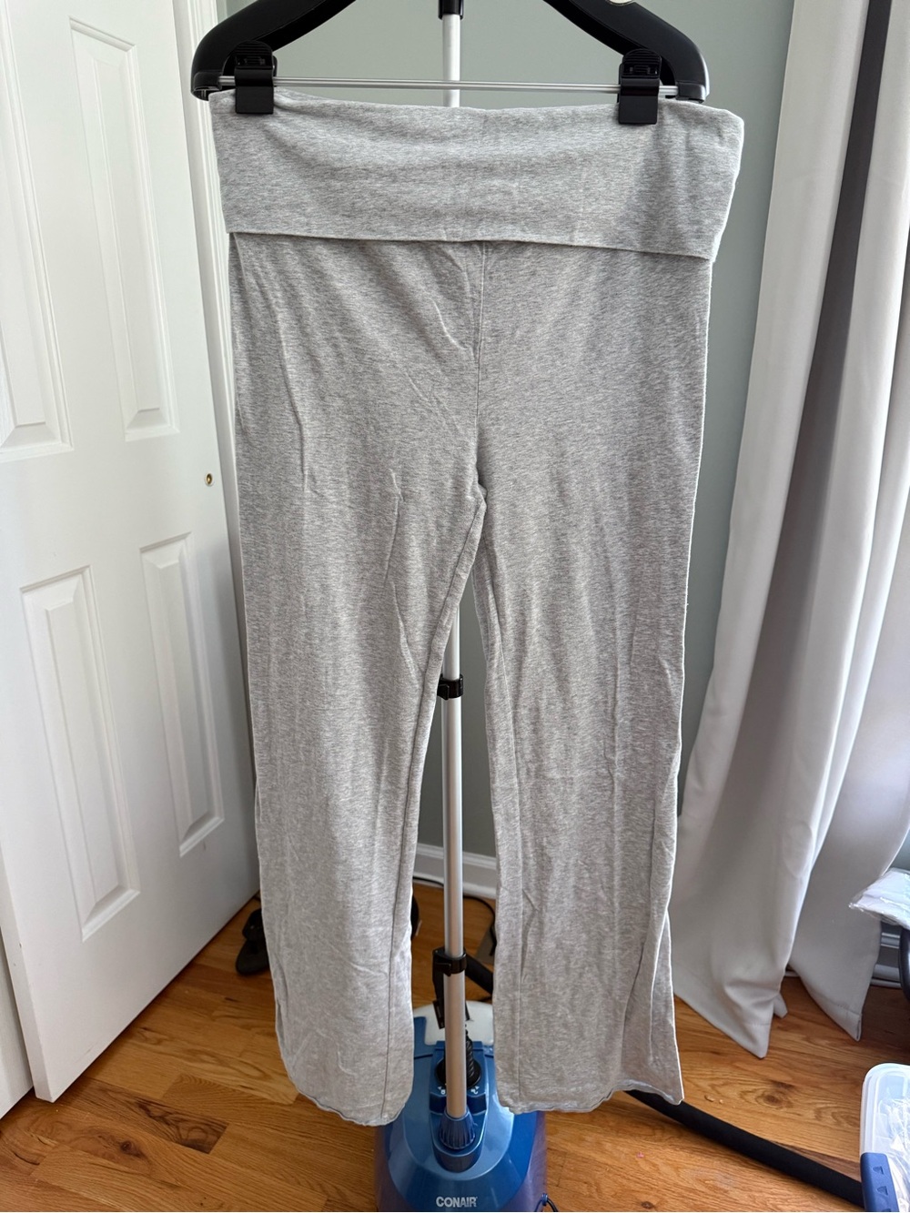 SKIMS Cotton Jersey Foldover Lounge Pants Heather Gray XL